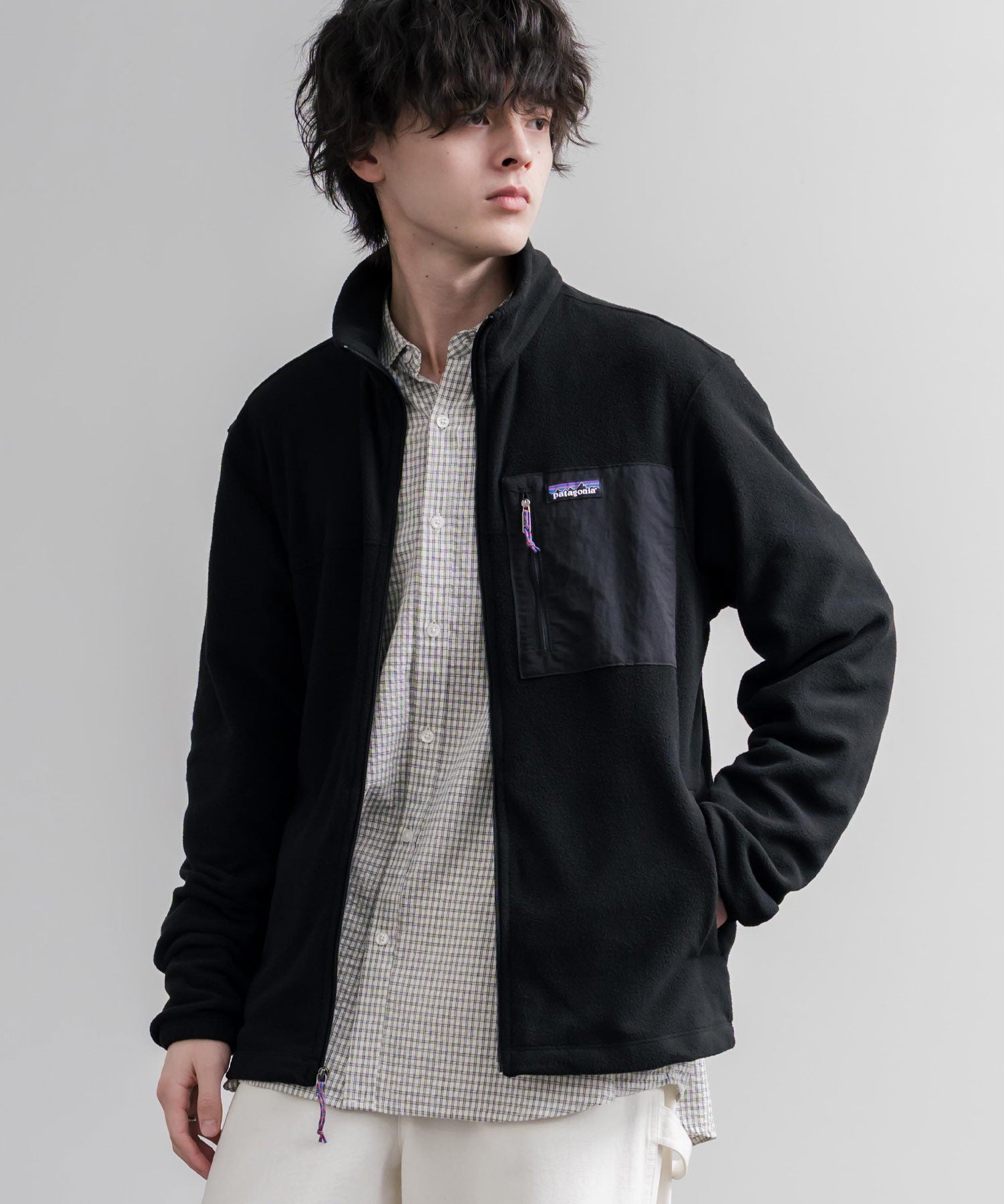 Patagonia パタゴニア M S MICRO D PATCH POCKET JKT スタンドネックフリースジャケット/マイクロフリースジップアップブルゾン 16536