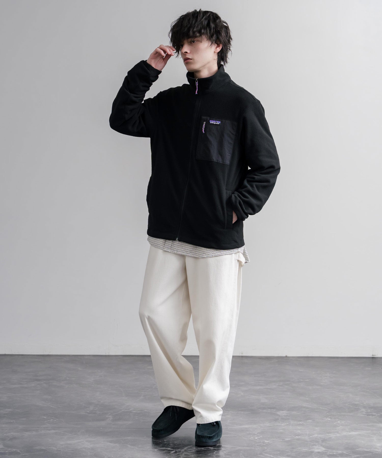 Patagonia パタゴニア M S MICRO D PATCH POCKET JKT スタンドネックフリースジャケット/マイクロフリースジップアップブルゾン 16536
