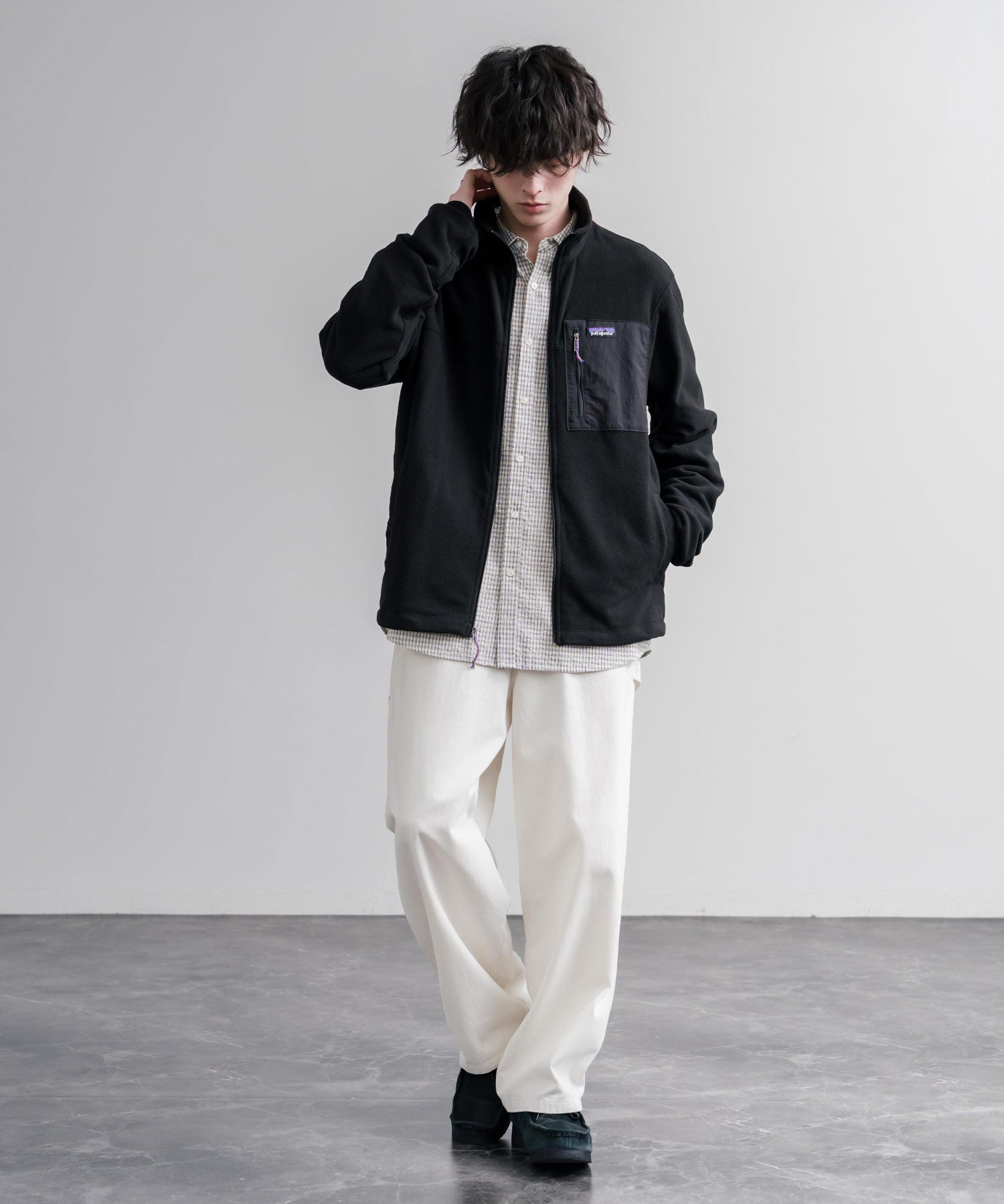 Patagonia パタゴニア M S MICRO D PATCH POCKET JKT スタンドネックフリースジャケット/マイクロフリースジップアップブルゾン 16536