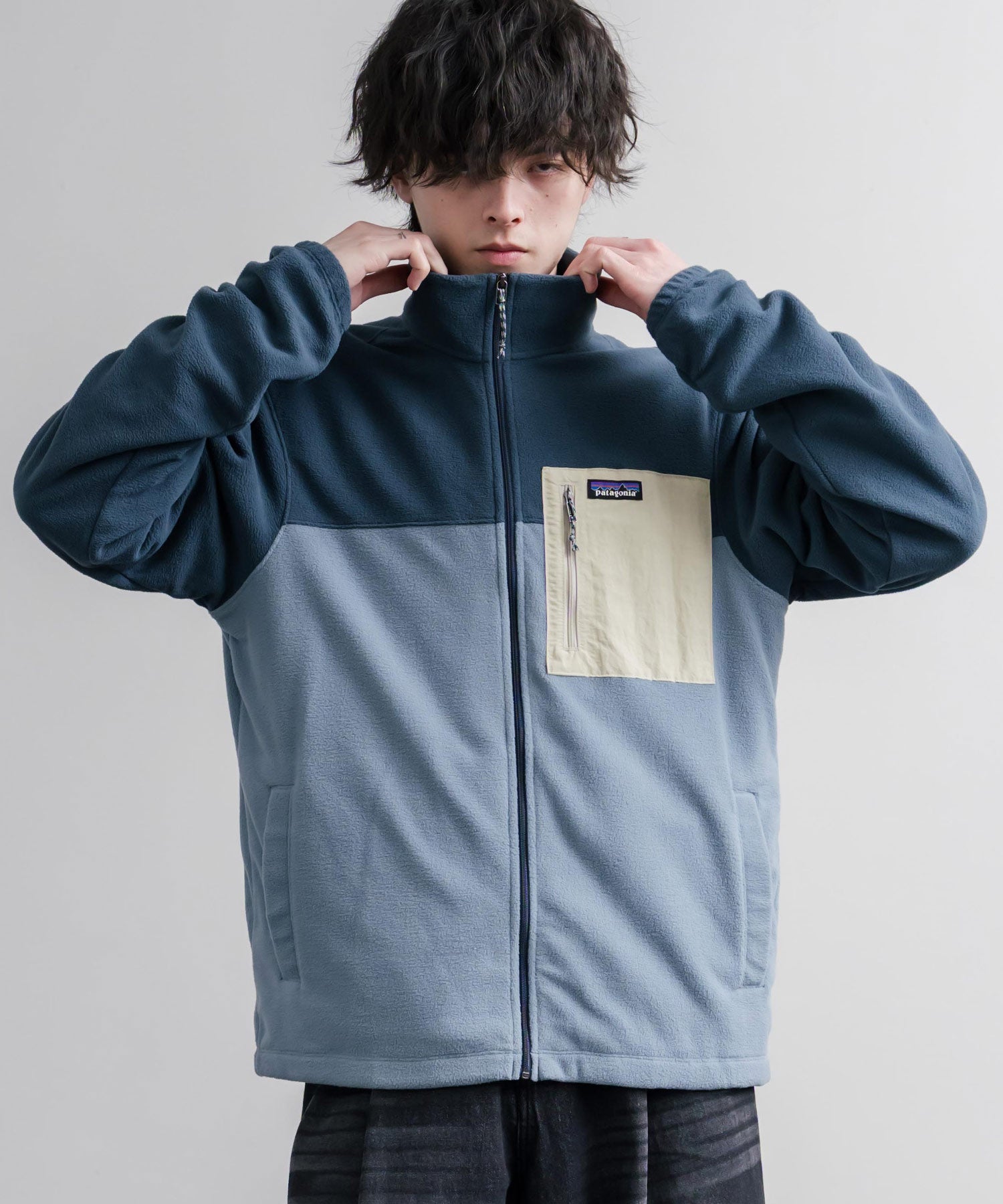 Patagonia パタゴニア M S MICRO D PATCH POCKET JKT スタンドネックフリースジャケット/マイクロフリースジップアップブルゾン 16536