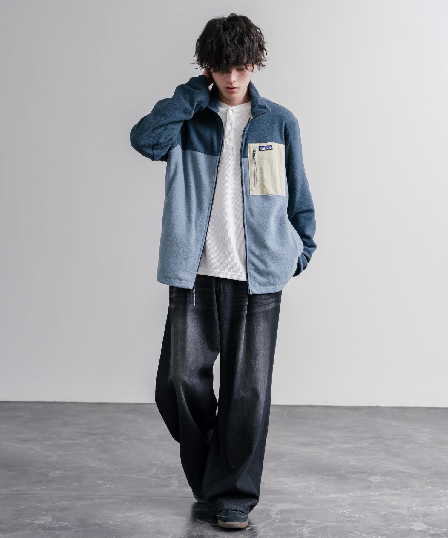 Patagonia パタゴニア M S MICRO D PATCH POCKET JKT スタンドネックフリースジャケット/マイクロフリースジップアップブルゾン 16536