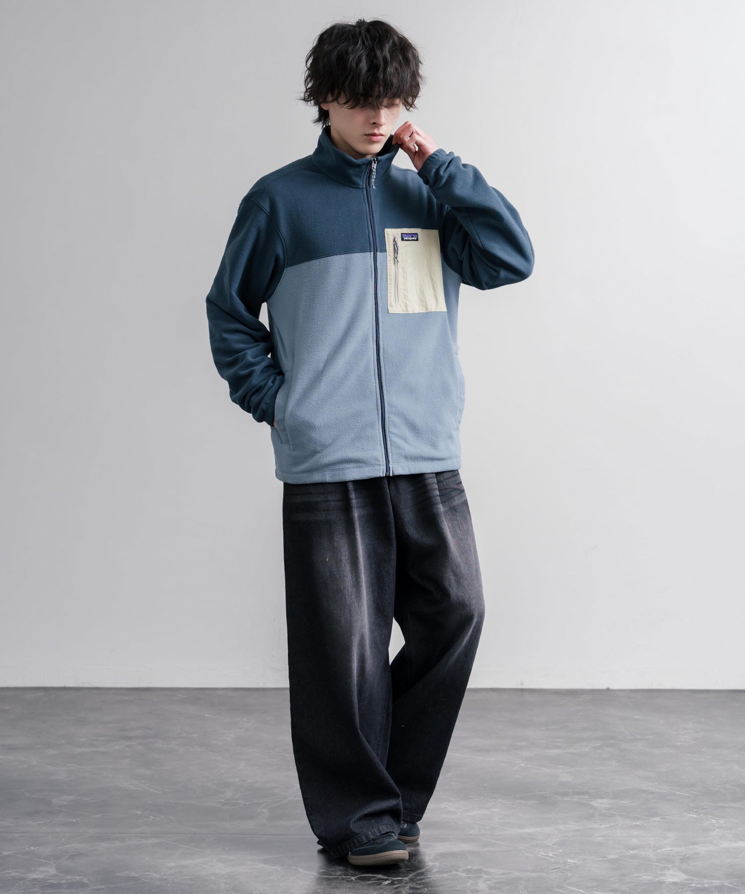Patagonia パタゴニア M S MICRO D PATCH POCKET JKT スタンドネックフリースジャケット/マイクロフリースジップアップブルゾン 16536