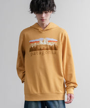 Patagonia パタゴニア M S FITZ ROY FOOTHILLS DAILY HOODY ロゴプリントフレンチテリー裏毛長袖プルオーバーパーカ ー 16537