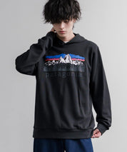Patagonia パタゴニア M S FITZ ROY FOOTHILLS DAILY HOODY ロゴプリントフレンチテリー裏毛長袖プルオーバーパーカ ー 16537