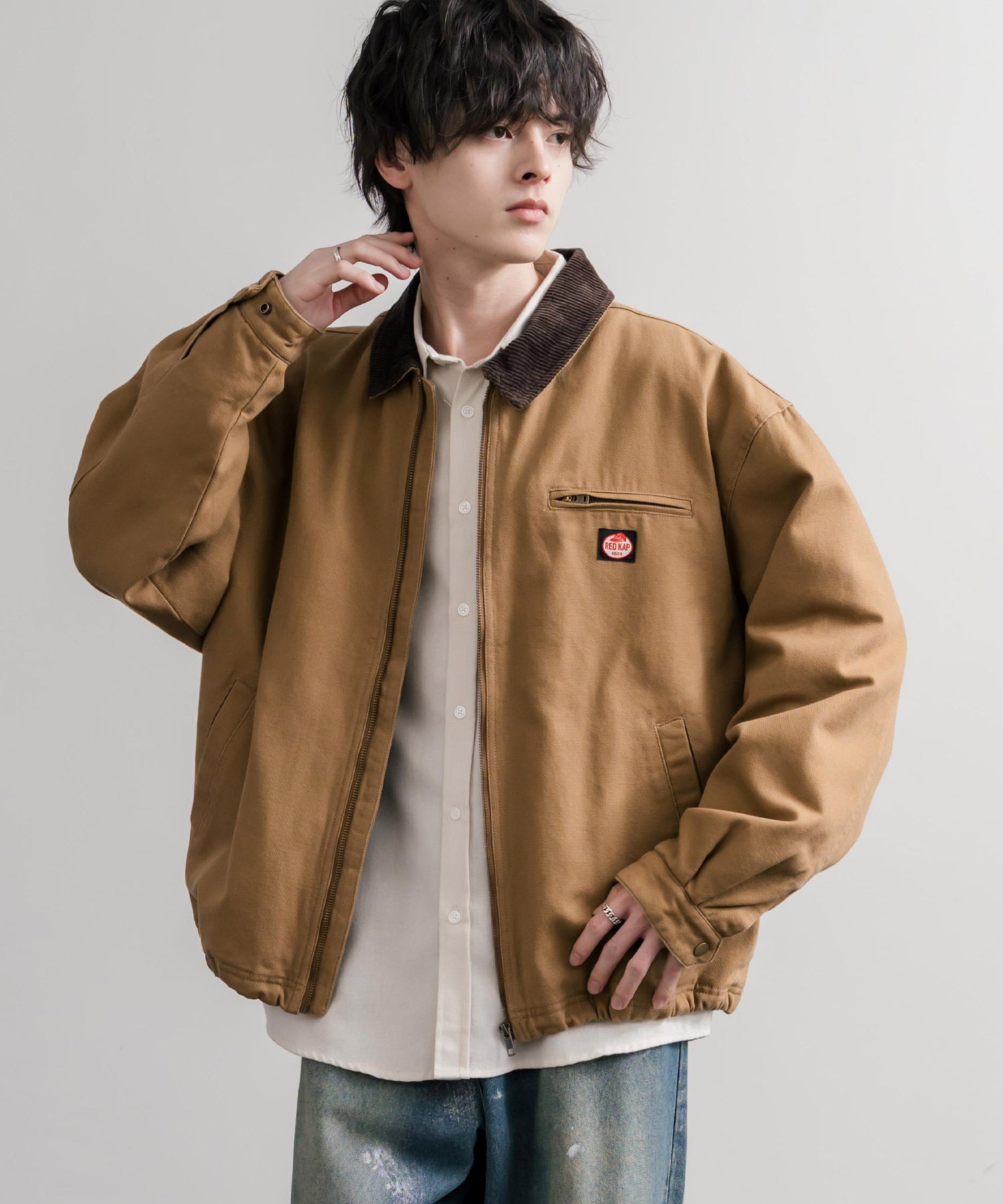 RED KAP レッドキャップ オーバーサイズ襟コーデュロイダックジャケット/中綿キルティングワークジャケット 16545