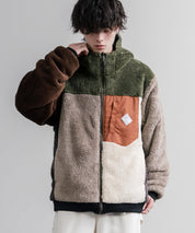 KRIFF MAYER クリフメイヤー 2WAYリバーシブル ひっくりフードボアジャケット/ワンポイントロゴ刺繍マウンテンパーカー 2612801 16546