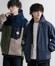 KRIFF MAYER クリフメイヤー 2WAYリバーシブル ひっくりフードボアジャケット/ワンポイントロゴ刺繍マウンテンパーカー 2612801 16546