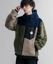 KRIFF MAYER クリフメイヤー 2WAYリバーシブル ひっくりフードボアジャケット/ワンポイントロゴ刺繍マウンテンパーカー 2612801 16546