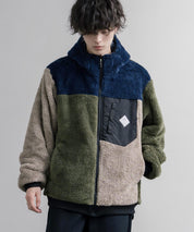 KRIFF MAYER クリフメイヤー 2WAYリバーシブル ひっくりフードボアジャケット/ワンポイントロゴ刺繍マウンテンパーカー 2612801 16546