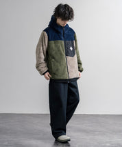 KRIFF MAYER クリフメイヤー 2WAYリバーシブル ひっくりフードボアジャケット/ワンポイントロゴ刺繍マウンテンパーカー 2612801 16546