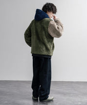 KRIFF MAYER クリフメイヤー 2WAYリバーシブル ひっくりフードボアジャケット/ワンポイントロゴ刺繍マウンテンパーカー 2612801 16546