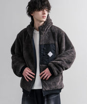 KRIFF MAYER クリフメイヤー 2WAYリバーシブル ひっくりフードボアジャケット/ワンポイントロゴ刺繍マウンテンパーカー 2612801 16546