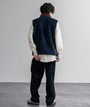 KRIFF MAYER クリフメイヤー 2WAYリバーシブル ひっくりスタンドネックボアベスト/ ワンポイントロゴ刺繍入りジップアップフリースベスト 2612800 16549
