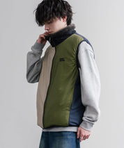 KRIFF MAYER クリフメイヤー 2WAYリバーシブル ひっくりスタンドネックボアベスト/ ワンポイントロゴ刺繍入りジップアップフリースベスト 2612800 16549