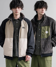 KRIFF MAYER クリフメイヤー 2WAYリバーシブル ひっくりスタンドネックボアジャケット/ワンポイントロゴ刺繍入りブルゾン 2612802 16550