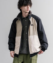 KRIFF MAYER クリフメイヤー 2WAYリバーシブル ひっくりスタンドネックボアジャケット/ワンポイントロゴ刺繍入りブルゾン 2612802 16550