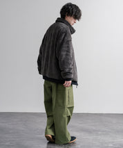 KRIFF MAYER クリフメイヤー 2WAYリバーシブル ひっくりスタンドネックボアジャケット/ワンポイントロゴ刺繍入りブルゾン 2612802 16550