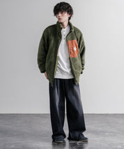 KRIFF MAYER クリフメイヤー 2WAYリバーシブル ひっくりスタンドネックボアジャケット/ワンポイントロゴ刺繍入りブルゾン 2612802 16550