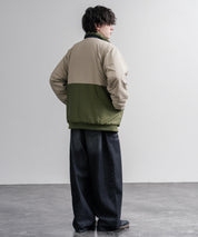 KRIFF MAYER クリフメイヤー 2WAYリバーシブル ひっくりスタンドネックボアジャケット/ワンポイントロゴ刺繍入りブルゾン 2612802 16550