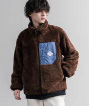 KRIFF MAYER クリフメイヤー 2WAYリバーシブル ひっくりスタンドネックボアジャケット/ワンポイントロゴ刺繍入りブルゾン 2612802 16550