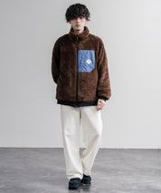 KRIFF MAYER クリフメイヤー 2WAYリバーシブル ひっくりスタンドネックボアジャケット/ワンポイントロゴ刺繍入りブルゾン 2612802 16550