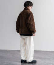 KRIFF MAYER クリフメイヤー 2WAYリバーシブル ひっくりスタンドネックボアジャケット/ワンポイントロゴ刺繍入りブルゾン 2612802 16550