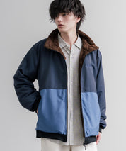 KRIFF MAYER クリフメイヤー 2WAYリバーシブル ひっくりスタンドネックボアジャケット/ワンポイントロゴ刺繍入りブルゾン 2612802 16550