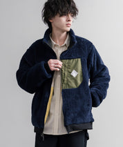 KRIFF MAYER クリフメイヤー 2WAYリバーシブル ひっくりスタンドネックボアジャケット/ワンポイントロゴ刺繍入りブルゾン 2612802 16550