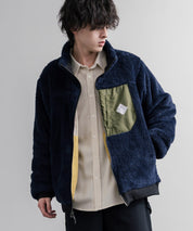 KRIFF MAYER クリフメイヤー 2WAYリバーシブル ひっくりスタンドネックボアジャケット/ワンポイントロゴ刺繍入りブルゾン 2612802 16550