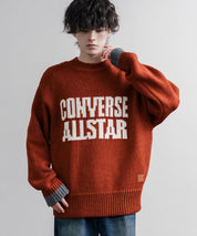 CONVERSE コンバース オーバーサイズローゲージクルーネック長袖ロゴニットセーター 16559