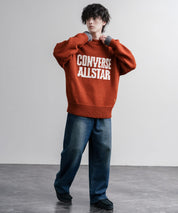 CONVERSE コンバース オーバーサイズローゲージクルーネック長袖ロゴニットセーター 16559