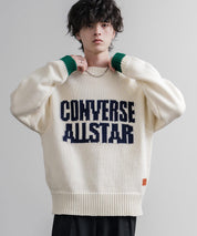 CONVERSE コンバース オーバーサイズローゲージクルーネック長袖ロゴニットセーター 16559