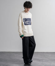 CONVERSE コンバース オーバーサイズローゲージクルーネック長袖ロゴニットセーター 16559