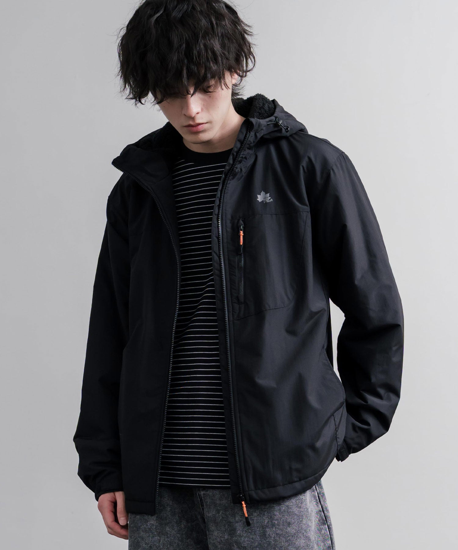 LOGOS ロゴス オーバーサイズフード裏ボアフリースフーディー/ワン