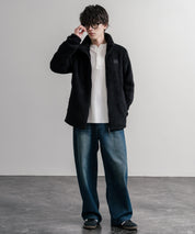 日本未展開モデル THE NORTH FACE WHITE LABEL COMFY ALPHA FLEECE ZIP UP ザ・ノースフェイス ホワイトレーベル ワンポイントロゴ刺繍スタンドカラーシャギーボアフリースジャケット 16563