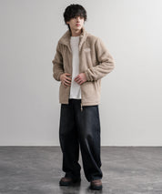 日本未展開モデル THE NORTH FACE WHITE LABEL COMFY ALPHA FLEECE ZIP UP ザ・ノースフェイス ホワイトレーベル ワンポイントロゴ刺繍スタンドカラーシャギーボアフリースジャケット 16563