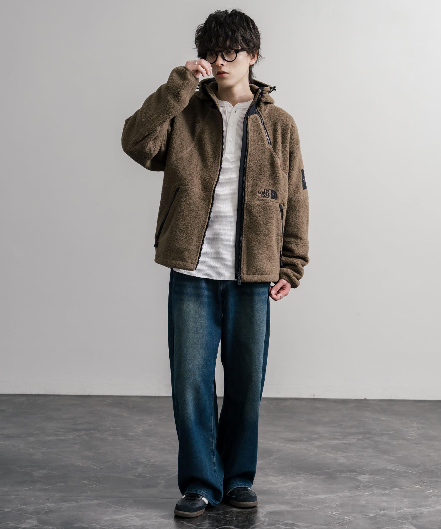 日本未展開モデル THE NORTH FACE ノースフェイス WHITE LABEL ホワイトレーベル TROMS FLEECE JACKET ショートボアフリースフーディージャケット 16565