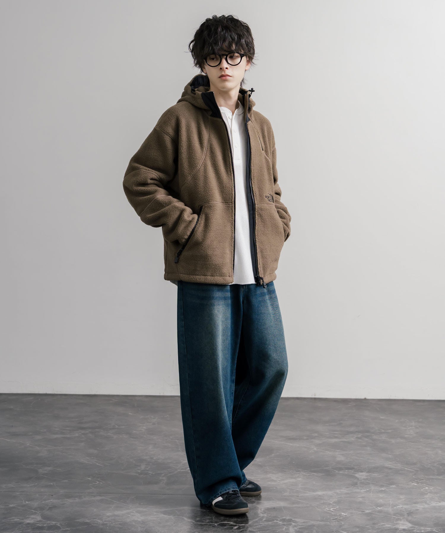日本未展開モデル THE NORTH FACE ノースフェイス WHITE LABEL ホワイトレーベル TROMS FLEECE JACKET ショートボアフリースフーディージャケット 16565