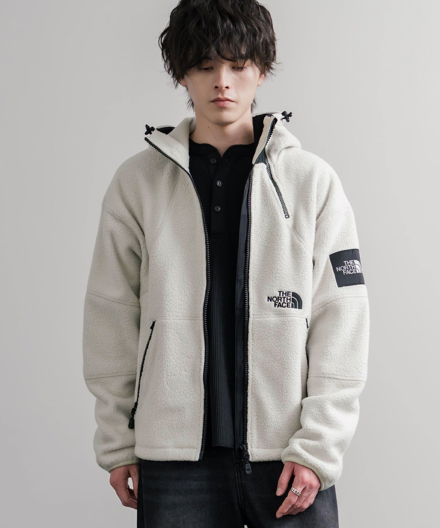 日本未展開モデル THE NORTH FACE ノースフェイス WHITE LABEL ホワイトレーベル TROMS FLEECE JACKET ショートボアフリースフーディージャケット 16565