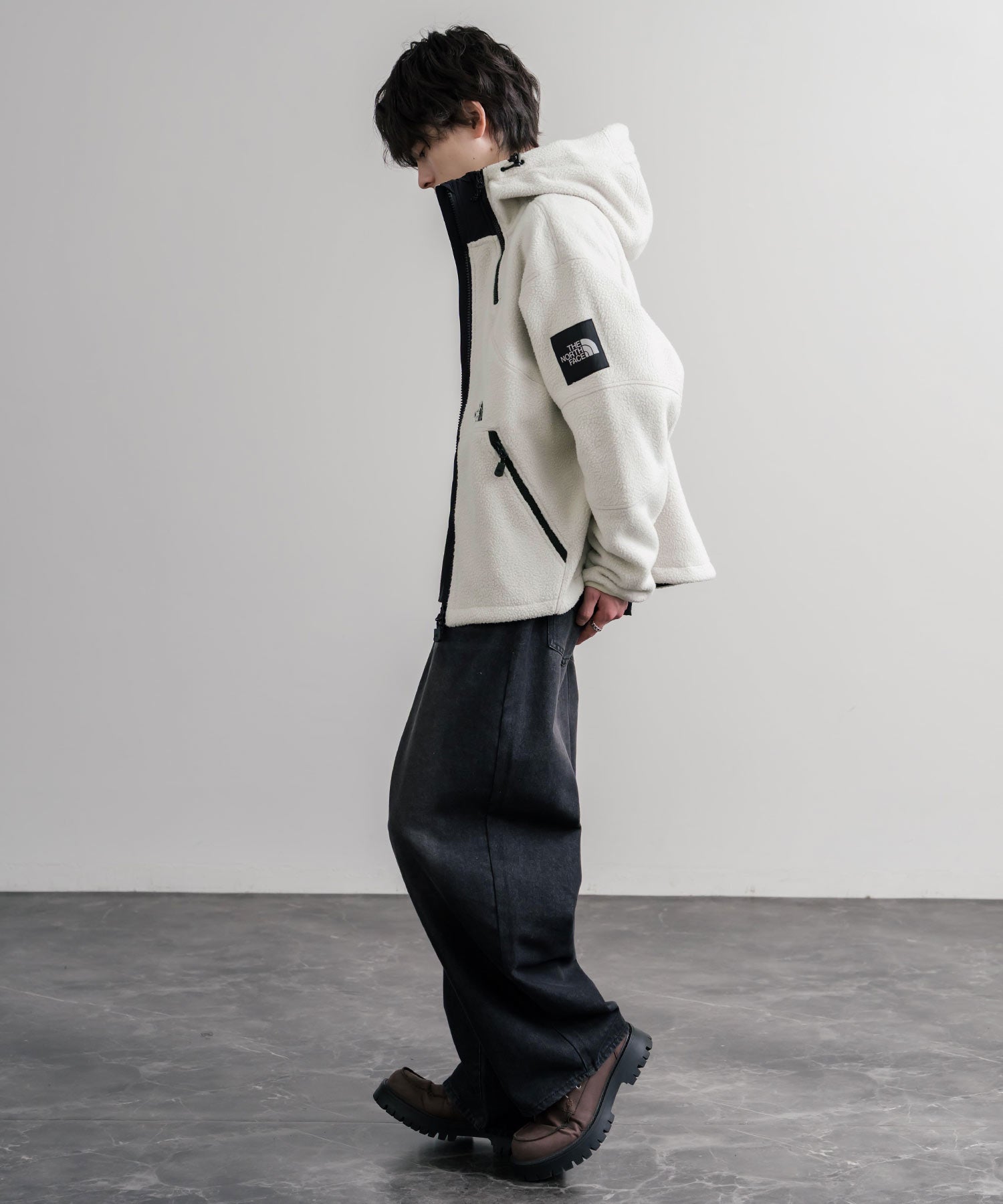 日本未展開モデル THE NORTH FACE ノースフェイス WHITE LABEL ホワイトレーベル TROMS FLEECE JACKET ショートボアフリースフーディージャケット 16565