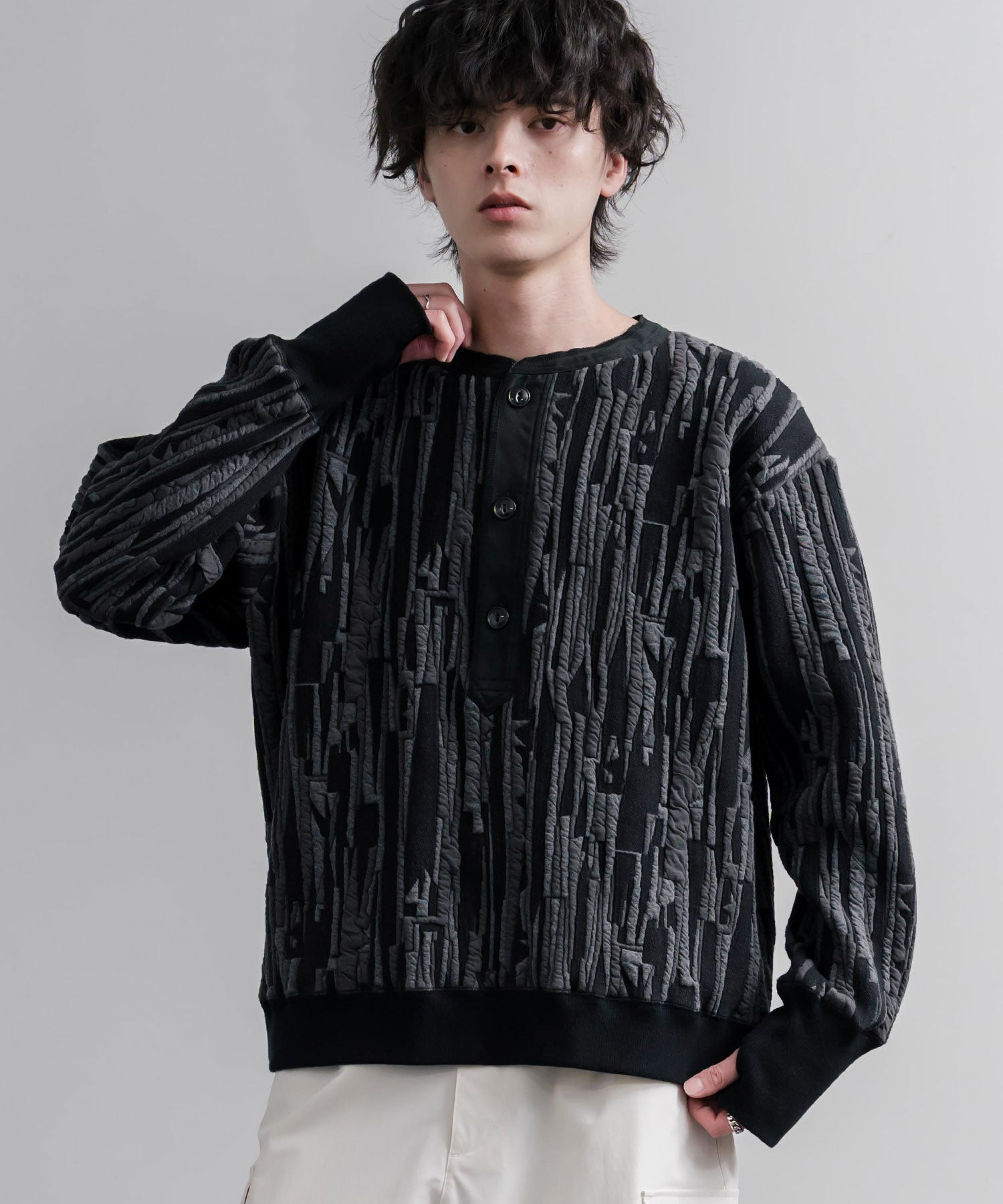 中綿キルトジャガードニット AUD6742 16566