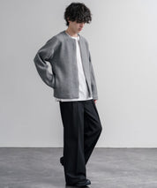 Upscape Audience アップスケープオーディエンス 日本製 国産 尾州コットンキルトノーカラーダブルジップジャケット AUD7411 16568