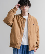 U.S. POLO ASSN. ユーエスポロアッスン オーバーサイズピーチスキン中綿MA-1型リブブルゾン/フライトジャケット 16569