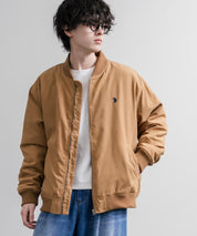 U.S. POLO ASSN. ユーエスポロアッスン オーバーサイズピーチスキン中綿MA-1型リブブルゾン/フライトジャケット 16569
