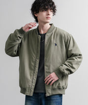 U.S. POLO ASSN. ユーエスポロアッスン オーバーサイズピーチスキン中綿MA-1型リブブルゾン/フライトジャケット 16569
