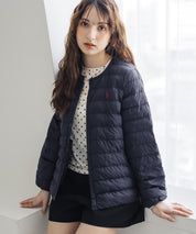 U.S. POLO ASSN. ユーエスポロアッスン W's ワンポイントロゴ刺繍中綿ノーカラーキルトジャケット 16571