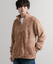 U.S. POLO ASSN. ユーエスポロアッスン ハーフジップダブルフェイスボアフリースプルオーバー/スタンドネックボアトレーナー  16582