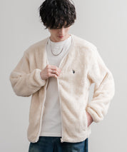 U.S. POLO ASSN. ユーエスポロアッスン ダブルフェイスボアフリースノーカラージップカーディガン/フルジップロゴ刺繍ボアジャケット 16583