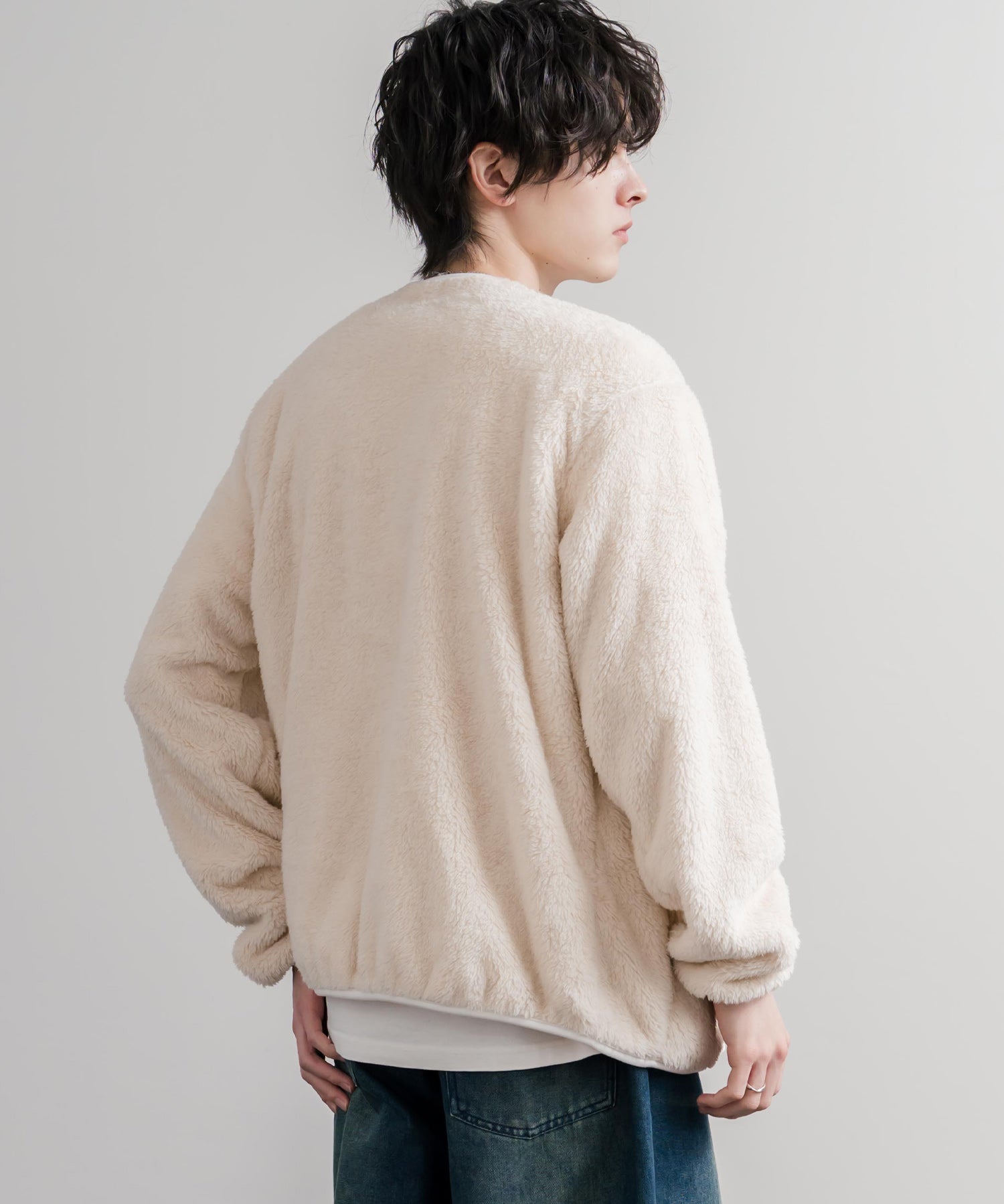 U.S. POLO ASSN. ユーエスポロアッスン ダブルフェイスボアフリースノーカラージップカーディガン/フルジップロゴ刺繍ボアジャケット 16583