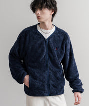 U.S. POLO ASSN. ユーエスポロアッスン ダブルフェイスボアフリースノーカラージップカーディガン/フルジップロゴ刺繍ボアジャケット 16583